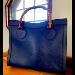 AUTHENTIC GUCCI CAVIAR BAG with BAMBOO HANDLES